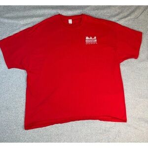 Houston Cougars T Shirt Adult Unisex 3XL Red Crew Neck Short Sleeve Printed Logo